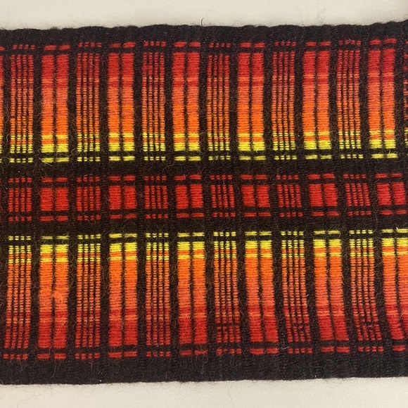 Vintage Swedish wool woolen handmade table runner - Picture 3 of 9